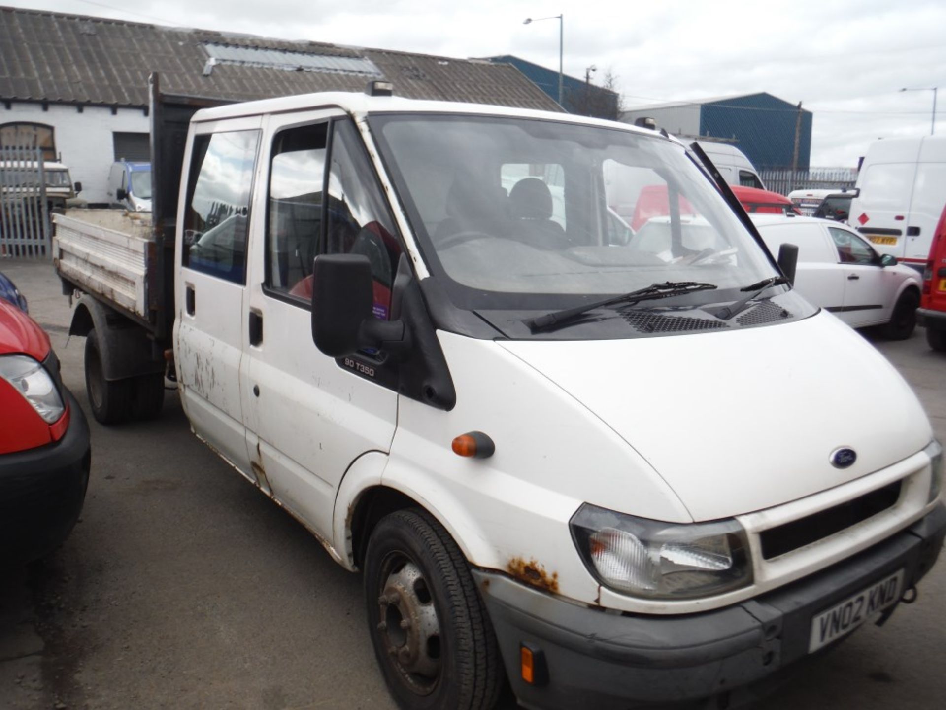 02 reg FORD TRANSIT CREW CAB 3 WAY TIPPER, 1ST REG 06/02, TEST 09/15, 141072M, V5 HERE, 3 FORMER - Image 4 of 4