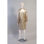 1960's Gold Leather Coat. Labelled 'John