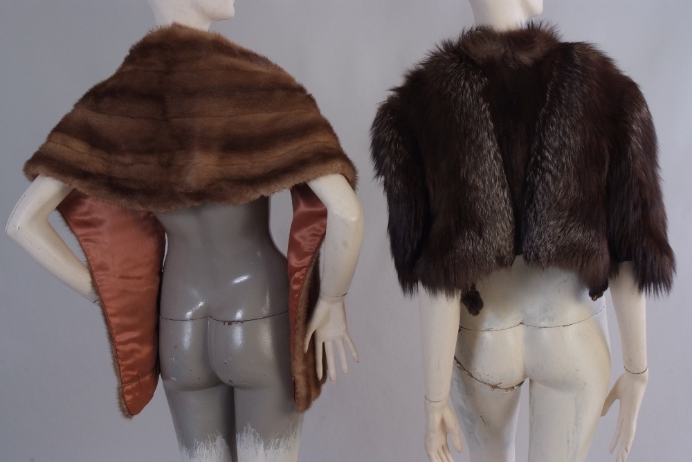 Two Vintage 30/40's Silver Fox and Mink