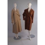 Two Brown 100% Cashmere Coats Labelled