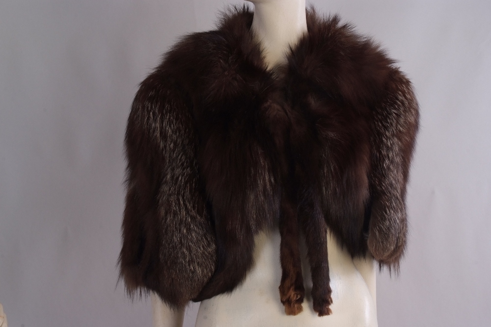 Two Vintage 30/40's Silver Fox and Mink - Image 2 of 4