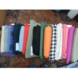 A box of wool dressmaking fabric (22)