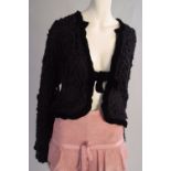 A Vintage black crocheted Cardigan & Sue