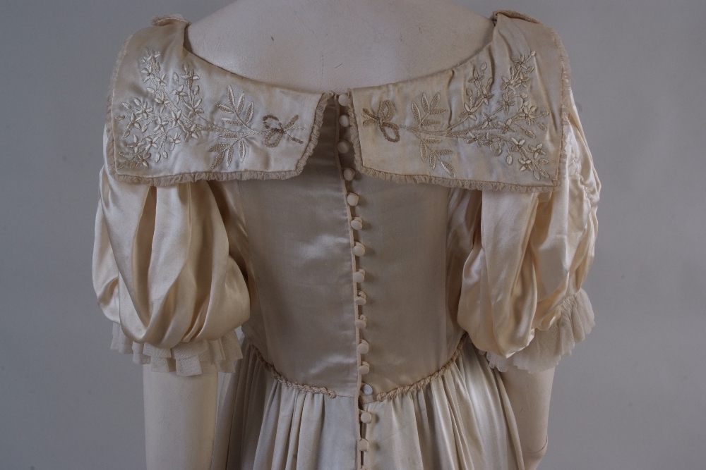 1903 Wedding Gown embroidered by the Roy - Image 2 of 10