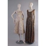 Two 1950's Couture Party Dresses.  To in