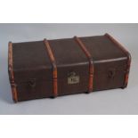 A trunk. 36" x 21"  With wooden bands an