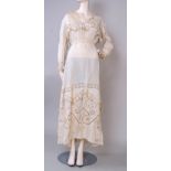 A 1910 Tea Dress.  A beautiful white lin