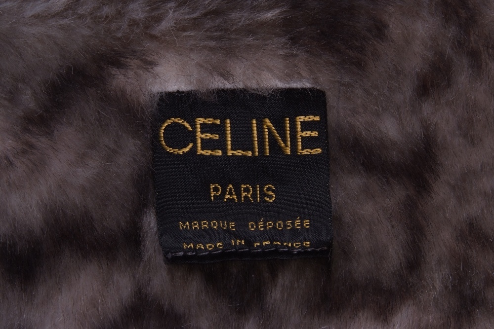 A 'Celine' Paris Grey wool coat with feu - Image 5 of 5