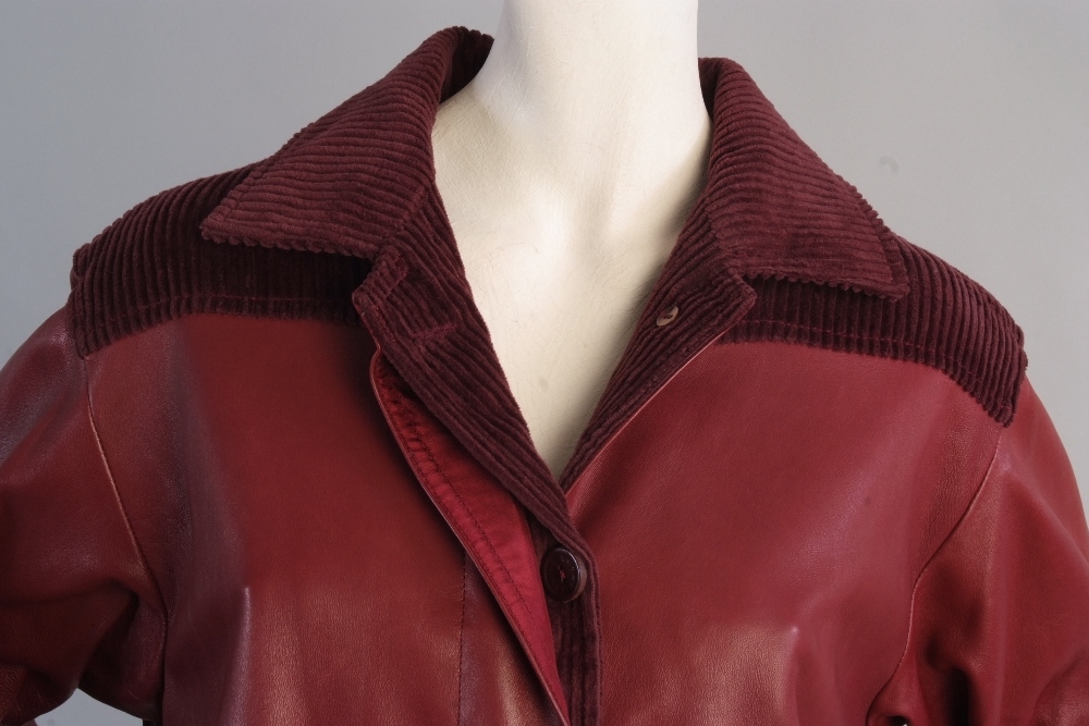 A 'Celine Paris' Leather and corduroy ja - Image 4 of 4