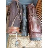 Two golf bags, with Ben Sayer vintage go