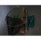 A collapsible vintage landing net by W.G