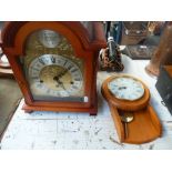 Two 20th century mantle clocks, one blac