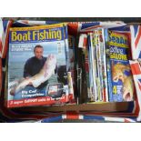 A quantity of fishing magazines and othe
