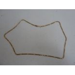 A 14ct chain link gold necklace, stamped Midas, (16g)