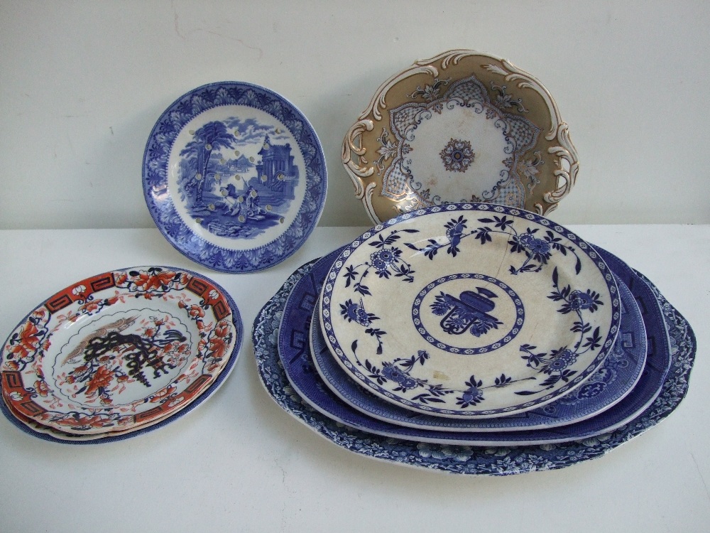 A quantity of ornamental plates and plat