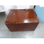 A 20th century polished wood storage box,