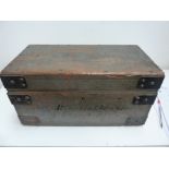 A WWII RAF tool box, with internal tray and side handles,