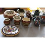 A quantity of ceramics to include Booths Pottery, Dragon Pottery, Wales, Tintagel, Cornwall pottery,