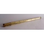 A Victorian brass eight drawer telescope,