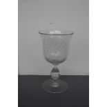 An early French Bubble glass vase 20cmH