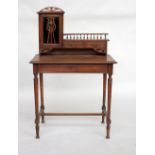 A late 19th century Austrian oak ladies writing desk,