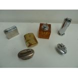 A selection of table lighters,