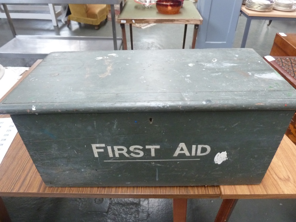 A 20th century army medical First Aid box,