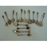 A number of silver (925 and 800) apostle, sifter and tea spoons,