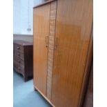 A 1970's Albro highly polished wardrobe,