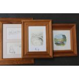 A quantity of Winnie The Pooh prints to include sketches of Pooh, Eeyore and Piglet,