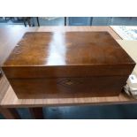 A 19th century walnut writing slope,