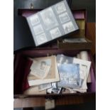 A large selection of ephemera, including black and white photograph albums, loose photographs,