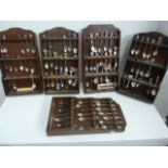 A large collection of silver plated apostle spoons from around the world,