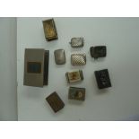 A selection of various matchbox holders and vesta cases,