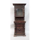 An Anglo-Flemish oak pier cabinet, the Renaissance style,