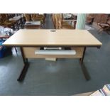 A modern Apex office desk, on metal stand,