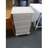 A 20th century painted four drawer chest,