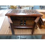 A 20th century carved oak jewellery box,