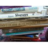 A mixed lot of various books on silver,