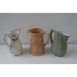 Arthur Wood pink glaze Hunting Jug with two others (3)