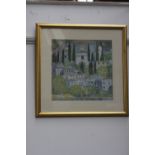 Three framed Gustav Klimt prints titled 'Schloss Kammer', 'Malcesine' and 'Lake Garda',