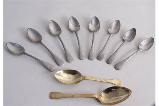 Seven early Victorian pewter spoons, by Thomas Yates, circa 1840, stamped Wire-T. - Image 3 of 3