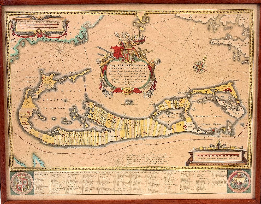 19th Century, Quantity of framed maps to include Patagonia and the Falkland Islands and Bermuda.