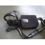 A pair of Retro Thomson WHP3001BK Wireless Headphones together with an Ultimate Addons carry case