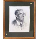 John Edwards RP, RA, SWLA 20th Century, Portrait of Barry Orton Sherlock, CBE 1932, pencil on paper,