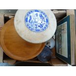 A mixed lot to include J Alken Hunting table mats, a wooden lazy susan,