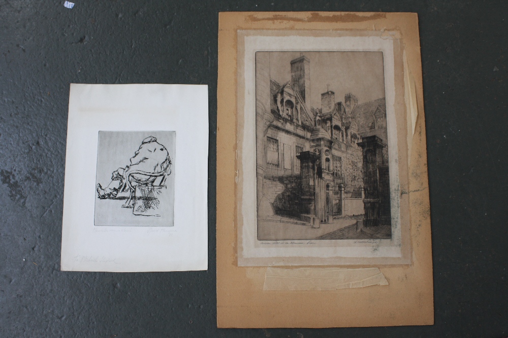 Sjoerd Hannema, Manchester man on bench, etching, dated and signed '70 lower right, - Image 2 of 2