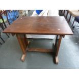 A 20th century small refectory style table 92cmW