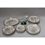 Washington Pottery, Hanley,Indian Tree Ironstone part dinner set to include side plates,