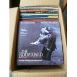 A box of over 50 laser discs The Body Guard,